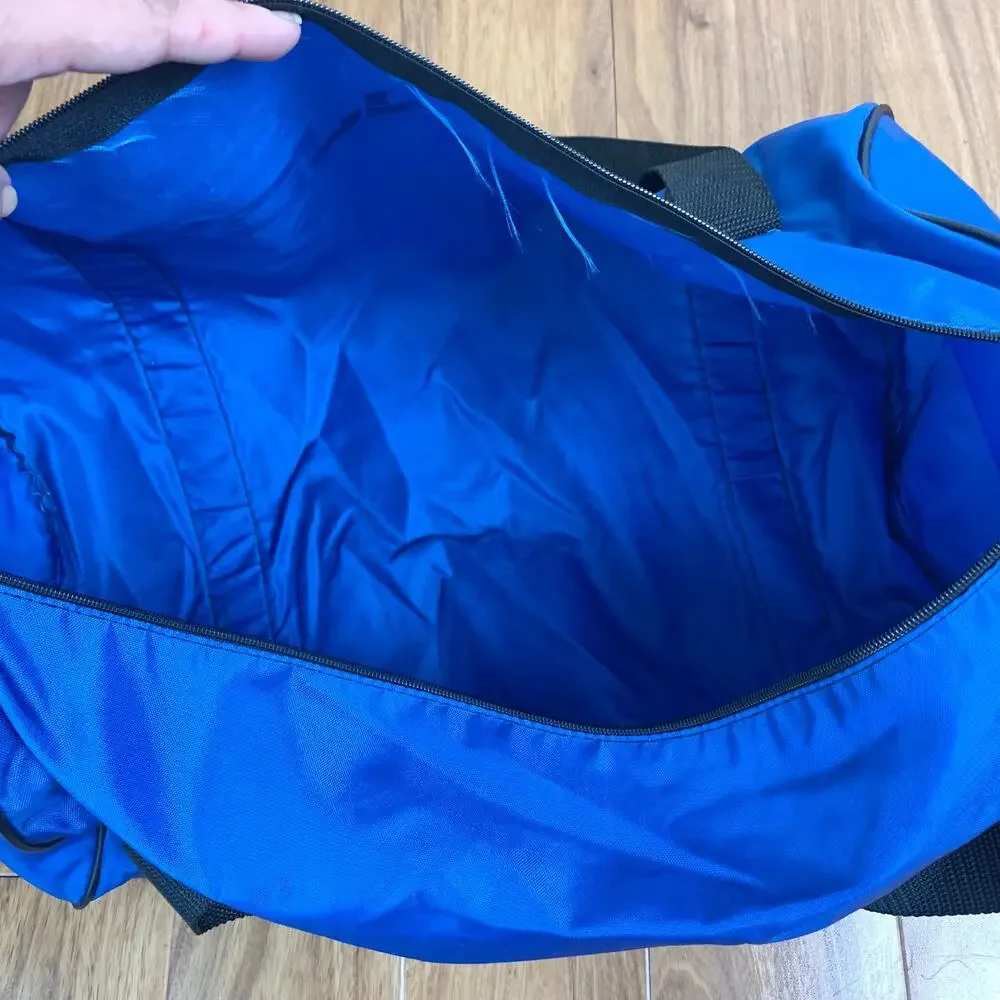 VTG 90s DonJoy‎ Orthopedic screen print logo royal blue duffle bag Made in USA